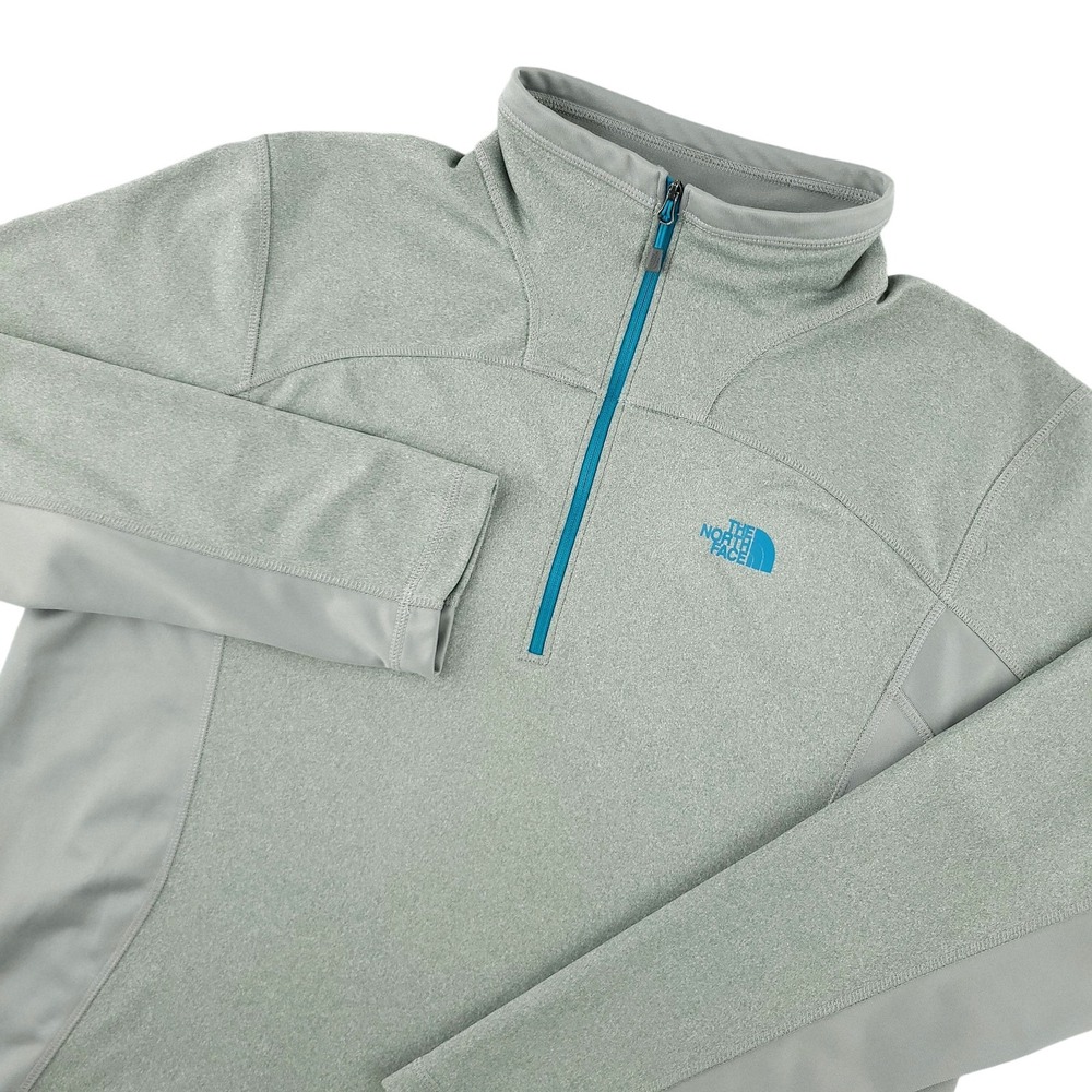 The North Face TKA Glacier Pullover Mens Large Gray 1/4 Zip Long Sleeve Fleece